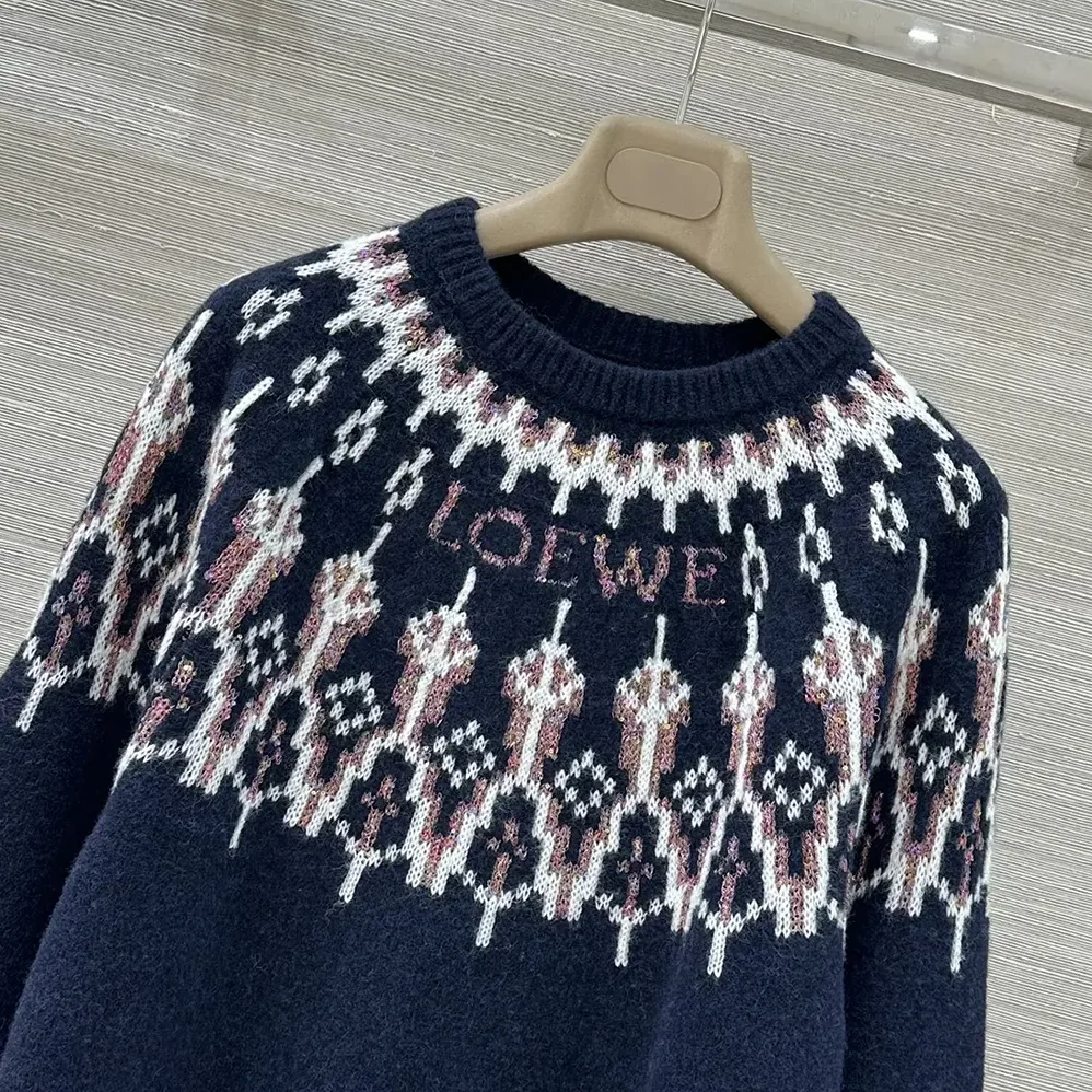 Loewe Sweater in Wool Blend for Men in Navy