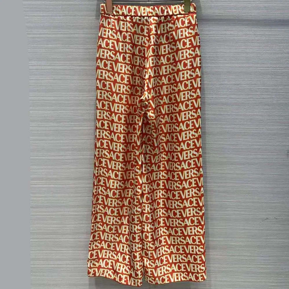 Versace Allover Silk Pants for Women Versace Allover Silk Pants for Women