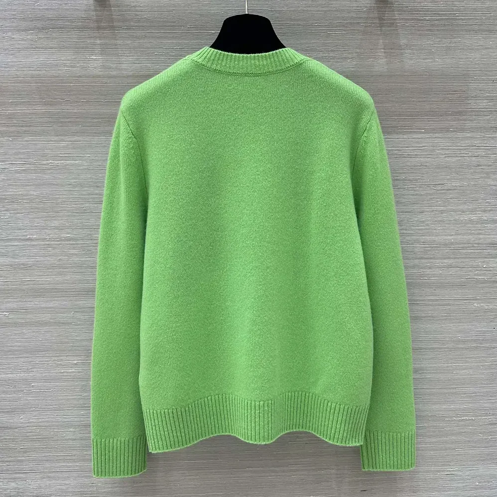 Dior DIOR AND LEWIS HAMILTON Sweater Green Virgin Wool and Cashmere Intarsia for Men
