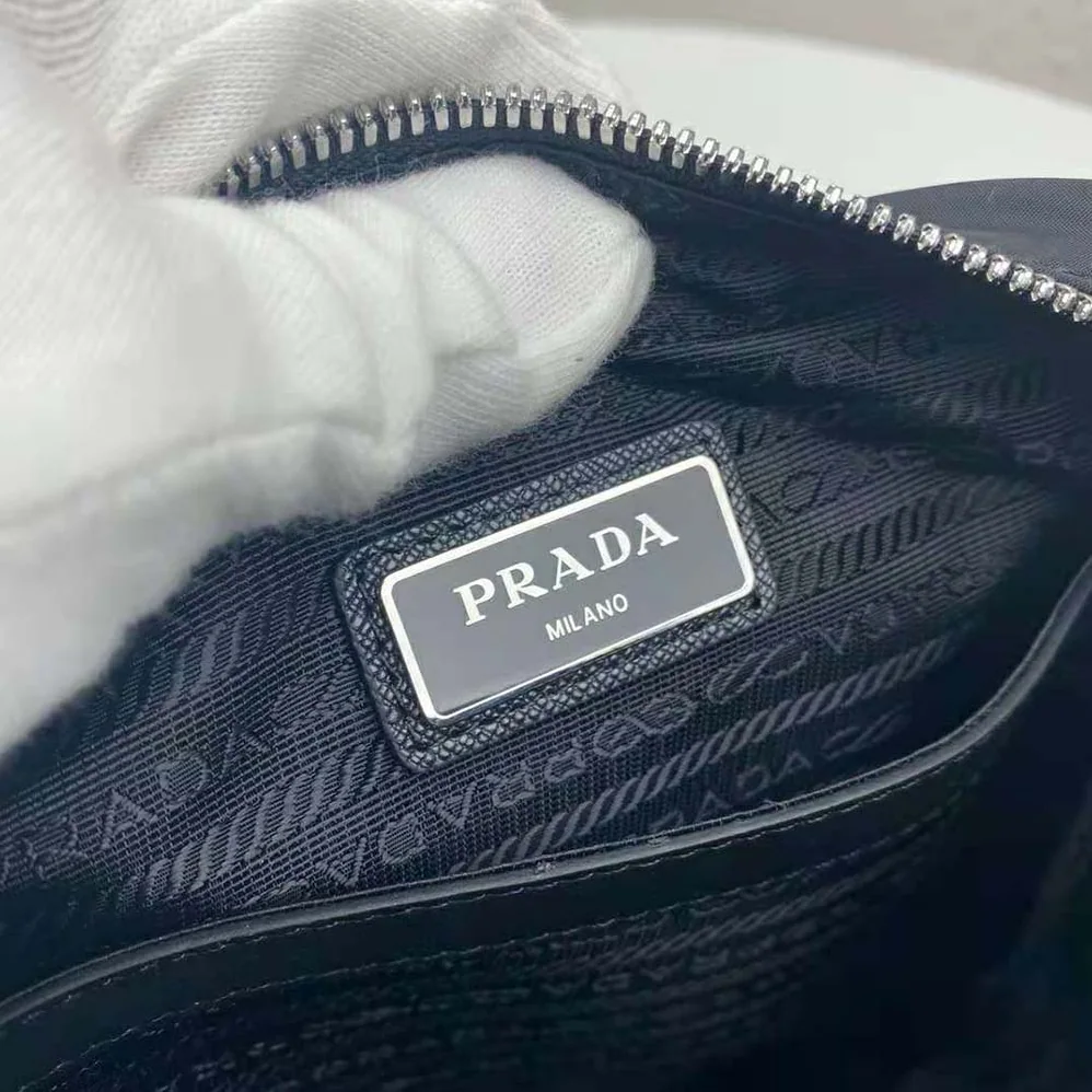 Prada Nylon Cross-Body Bag for Men in Black/Yellow Prada Nylon Cross-Body Bag for Men in Black/Yellow