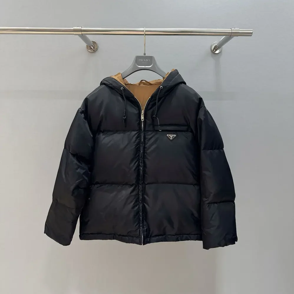 Prada Re-Nylon Down Jacket for Women in Black
