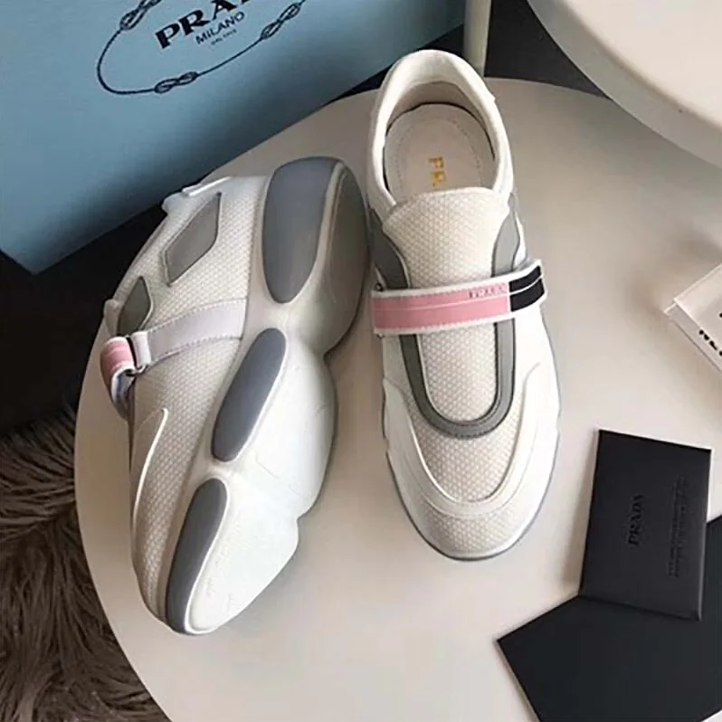 Prada Shoes Cloudbust Sneakers 40 mm Rubber Sole for Women in White