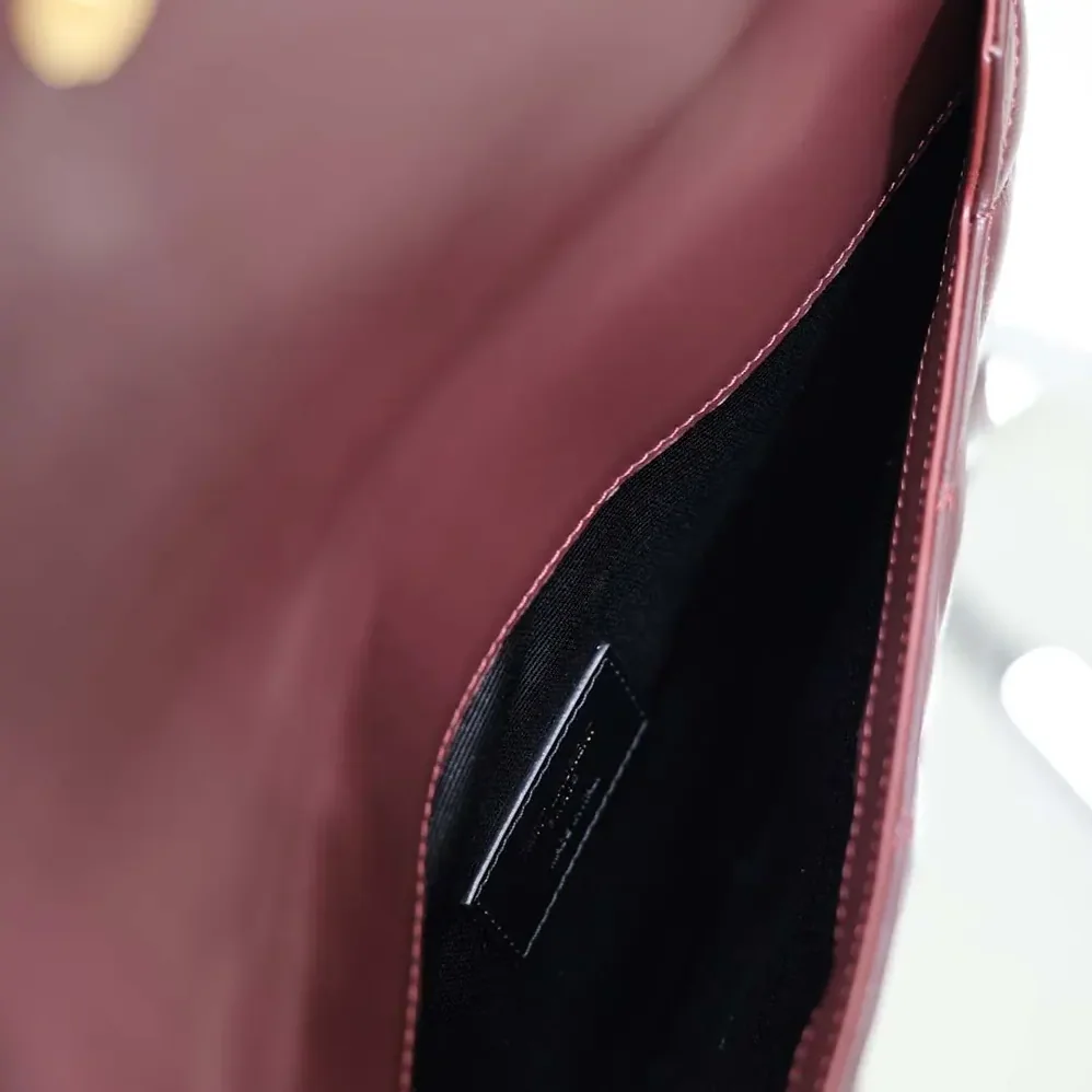 Saint Laurent YSL Paris Pouch In Lambskin Rouge Cabernet for Women Saint Laurent YSL Paris Pouch In Lambskin Rouge Cabernet for Women
