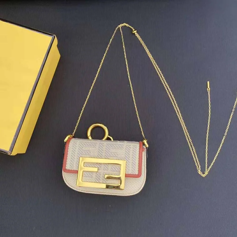Fendi Nano Baguette Charm Natural Raffia Charm for Women