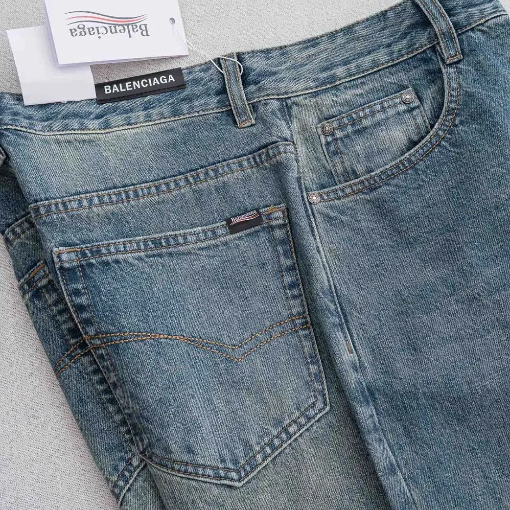 Balenciaga Regular Fit Jeans in Dirty Vintage Blue for Women Balenciaga Regular Fit Jeans in Dirty Vintage Blue for Women