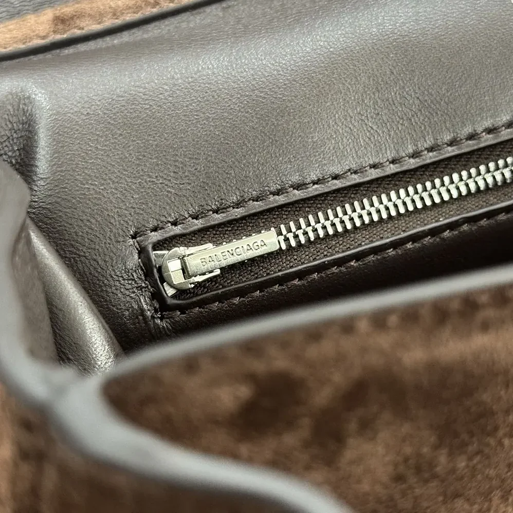 Balenciaga Rodeo Handbag Small In Light Espresso Waxed Suede Calfskin and Smooth Calfskin for Women Balenciaga Rodeo Handbag Small In Light Espresso Waxed Suede Calfskin and Smooth Calfskin for Women