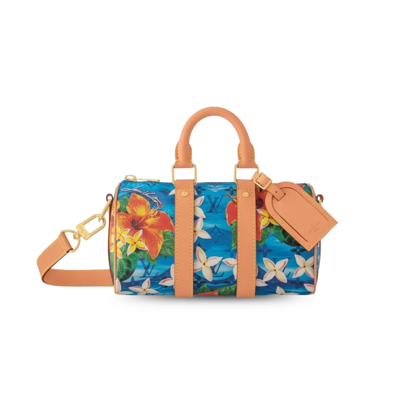 Louis Vuitton Keepall Bandouliere 25 Travel Bag in Multicolor Gold Hardware