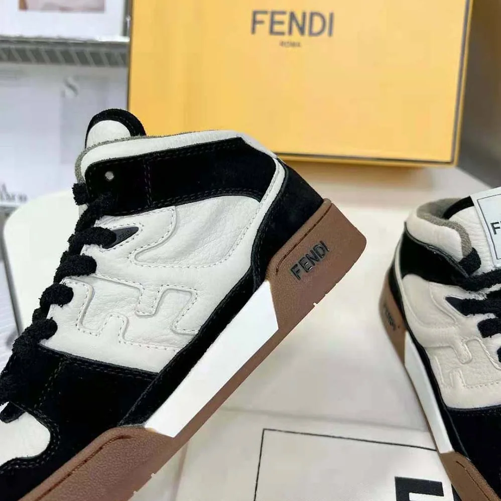 Fendi Fendi Match Black Leather High for Women in Tops Fendi Fendi Match Black Leather High for Women in Tops