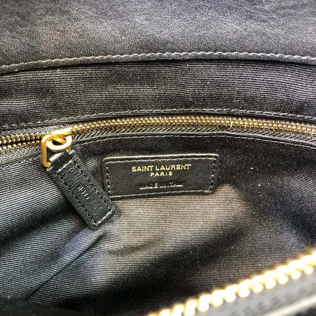 Saint Laurent Loulou Small Chain Bag In Y Black With Gold Hardware in YSL Saint Laurent Loulou Small Chain Bag In Y Black With Gold Hardware in YSL