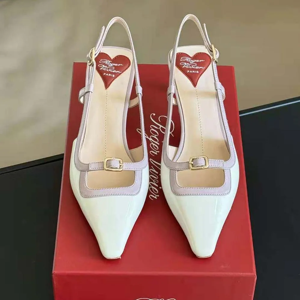 Roger Vivier Viv' Canard Slingback Pumps in Patent Leather for Women in Pink Roger Vivier Viv' Canard Slingback Pumps in Patent Leather for Women in Pink