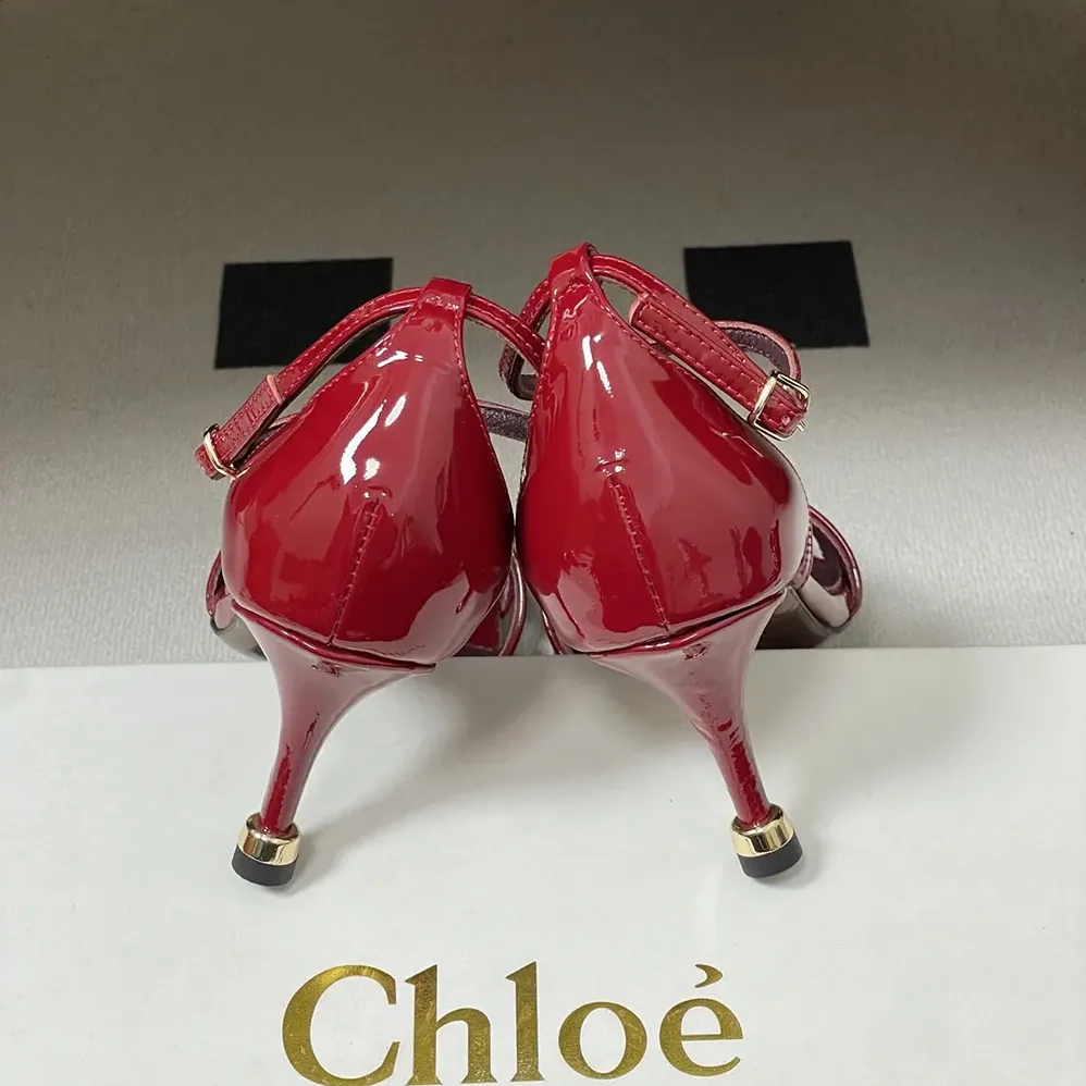 Chloe Cleia Heeled Sandal for Women in Red Chloe Cleia Heeled Sandal for Women in Red