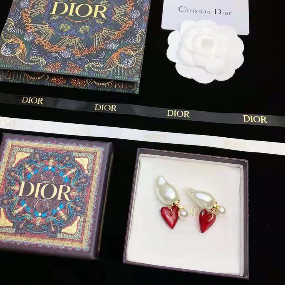 Dior Clair D Lune Brooch White Resin Pearls and White Crystals for Women