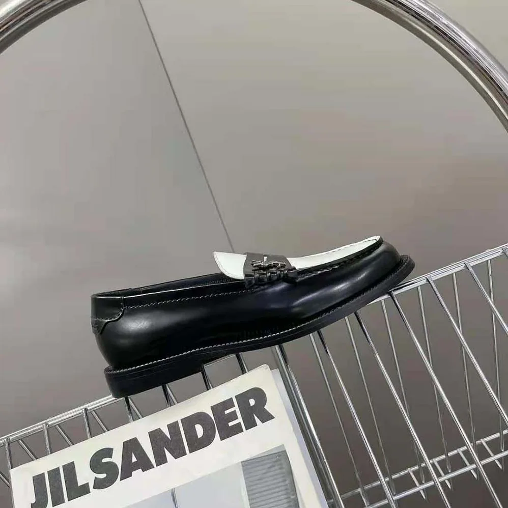 Celine Le Loafer Penny Slippers in Patent Leather for Women in White Celine Le Loafer Penny Slippers in Patent Leather for Women in White