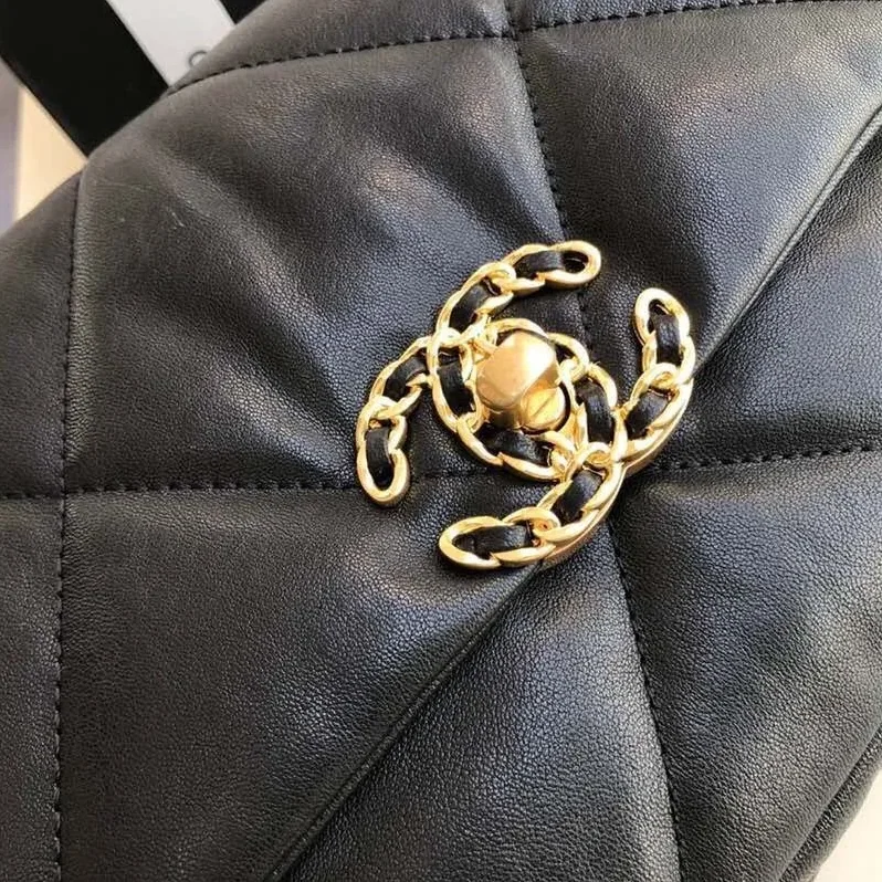 Chanel 19 Crossbody Bag in Black Gold Hardware Chanel 19 Crossbody Bag in Black Gold Hardware