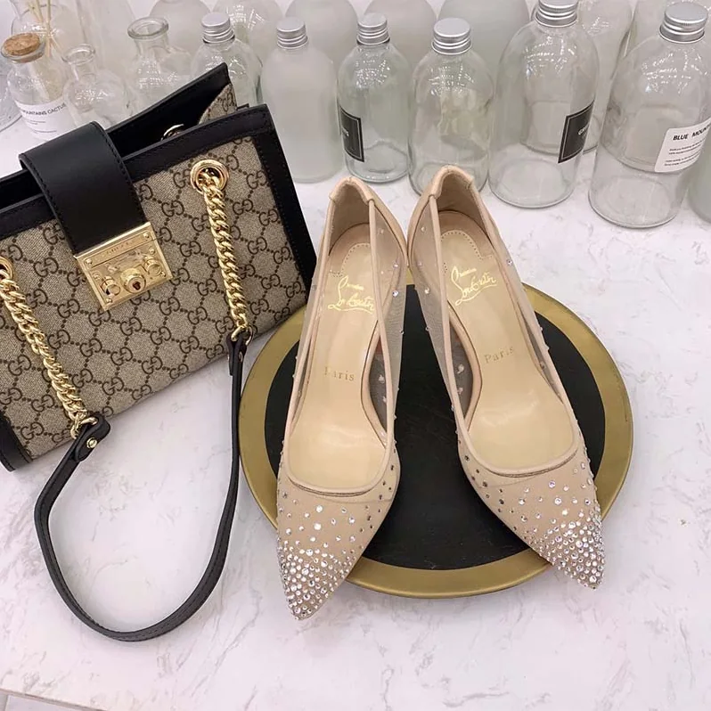 Christian Louboutin Shoes Follies Strass 100mm Heel for Women