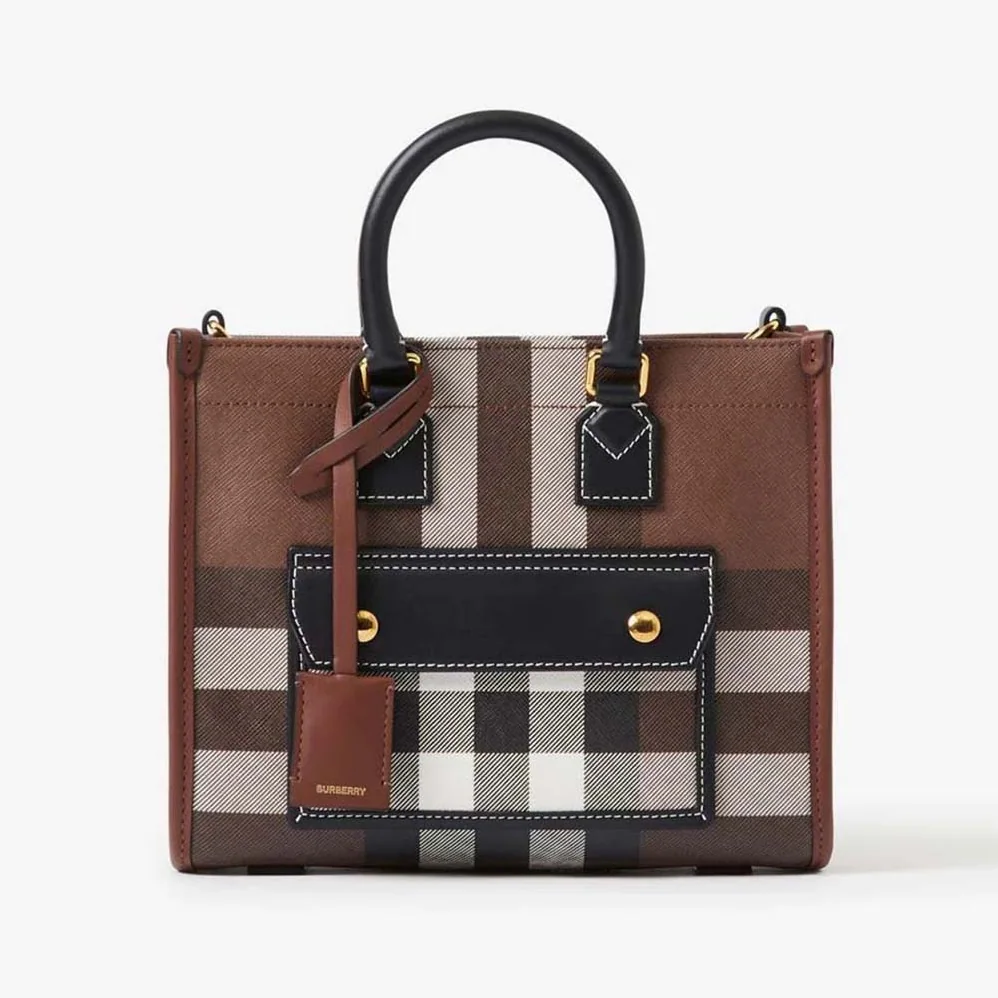 Burberry Mini Freya Tote for Women in Brown Burberry Mini Freya Tote for Women in Brown
