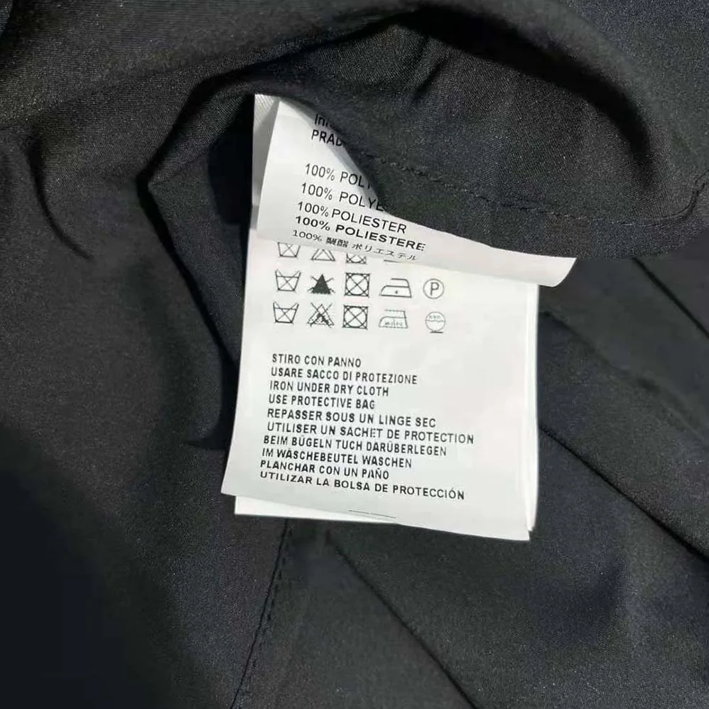 Prada Satin Sablé Mini-dress with Enameled Metal Triangle Logo for Women Prada Satin Sablé Mini-dress with Enameled Metal Triangle Logo for Women