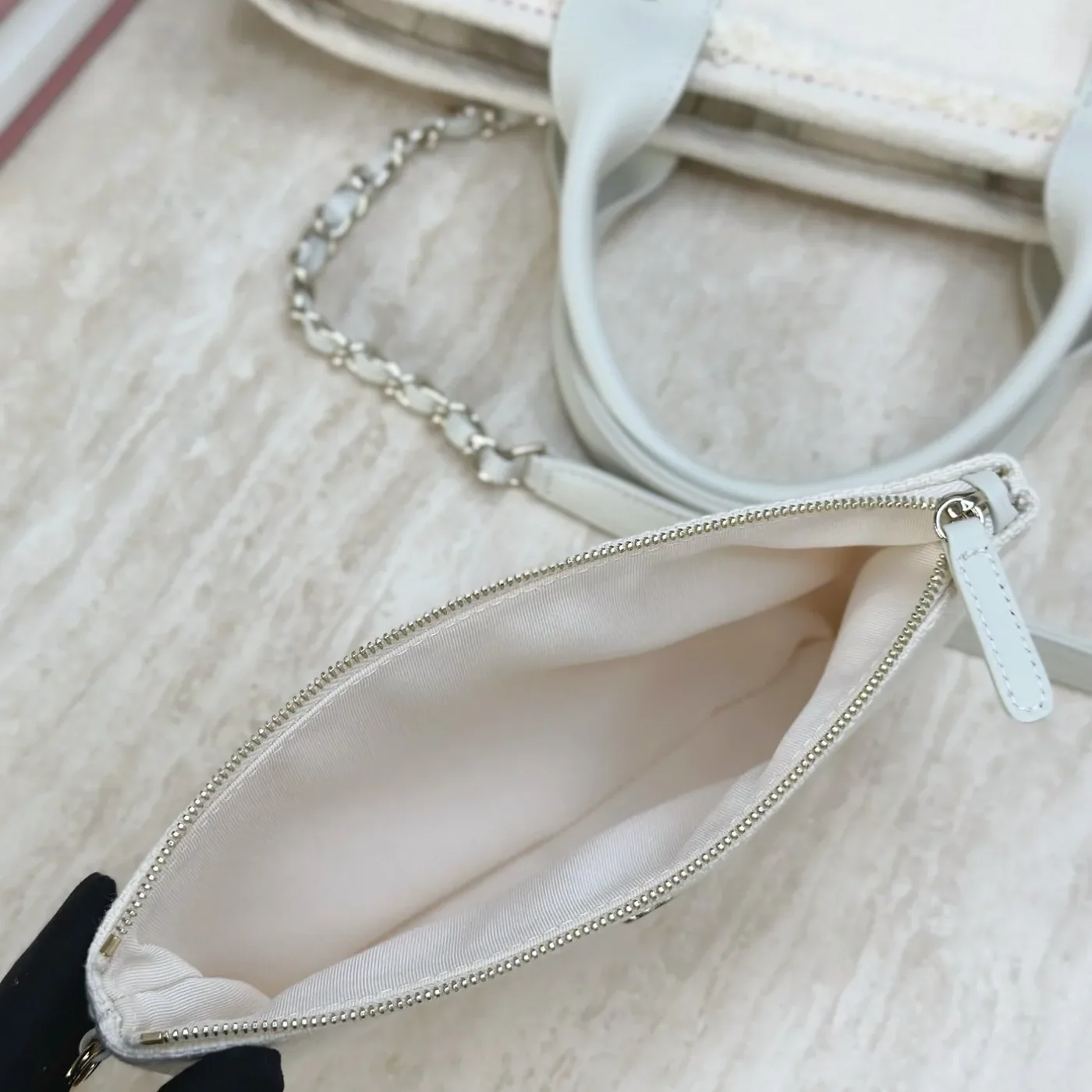 Chanel Deauville Large Tote Bag in Beige Gold Hardware