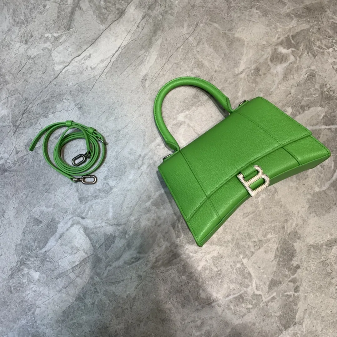 Balenciaga Hourglass Small Handbag In Green Balenciaga Hourglass Small Handbag In Green