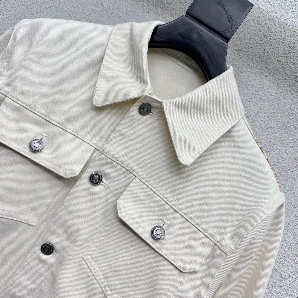 Dior Jacket Ecru Cotton Denim with Gold for Men in Tone Dioresque Stella Motif Dior Jacket Ecru Cotton Denim with Gold for Men in Tone Dioresque Stella Motif