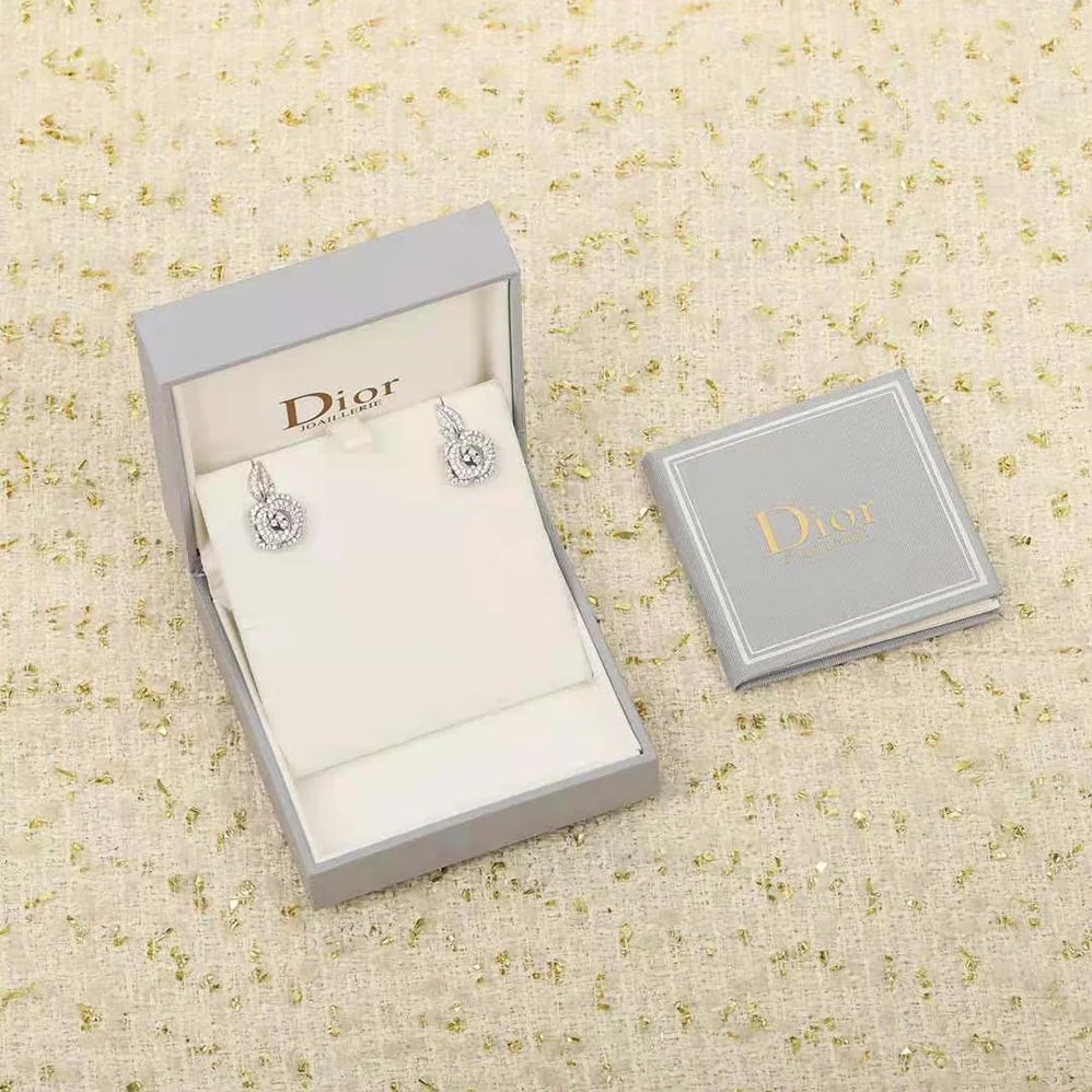 Dior Medium Rose Dior Bagatelle Earrings 18K White Gold and Diamonds for Women Dior Medium Rose Dior Bagatelle Earrings 18K White Gold and Diamonds for Women