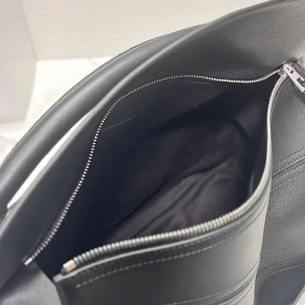 Loewe Small Puzzle Biker Bag for Unisex in Black