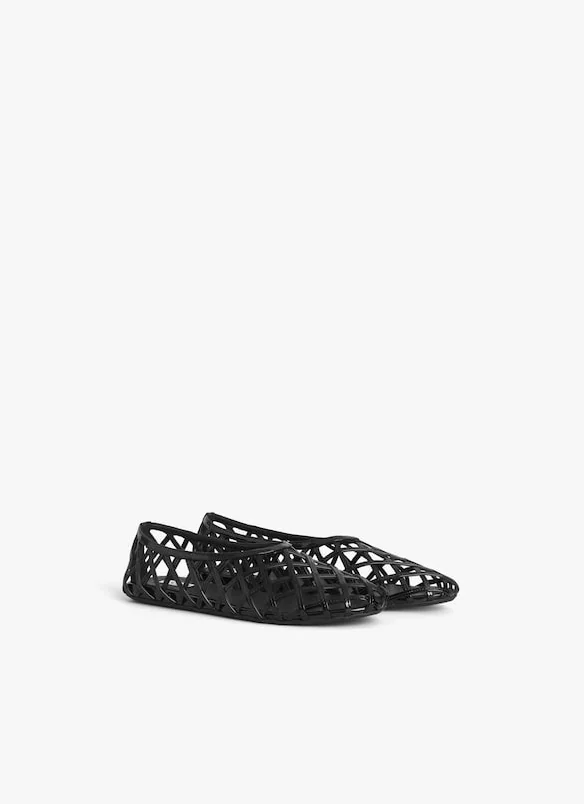 Alaia Case Ballet Flats In Black Patent - AA3A045CK212 - 999
