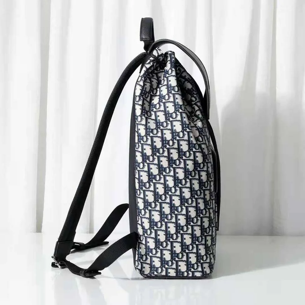 Dior Motion Backpack Beige and Black Dior Oblique Jacquard and Black Grained Calfskin for Men Dior Motion Backpack Beige and Black Dior Oblique Jacquard and Black Grained Calfskin for Men