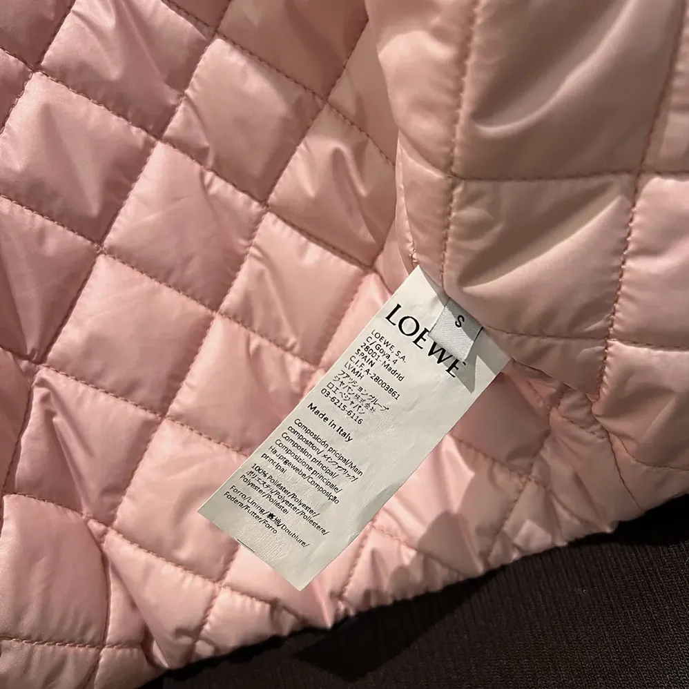Loewe Short Jacket in Technical Fabric for Women in Light Pink Loewe Short Jacket in Technical Fabric for Women in Light Pink