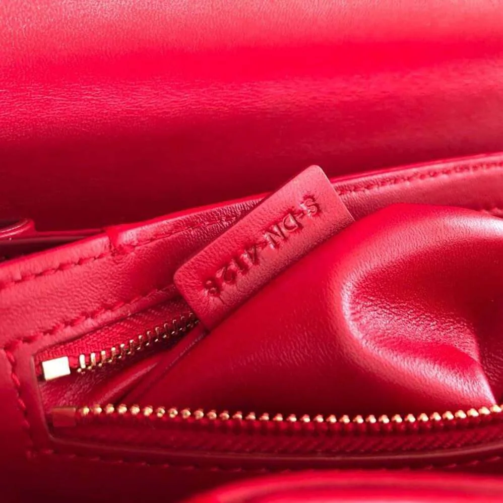 Celine Teen Triomphe Bag in Shiny Calfskin for Women in Red Celine Teen Triomphe Bag in Shiny Calfskin for Women in Red