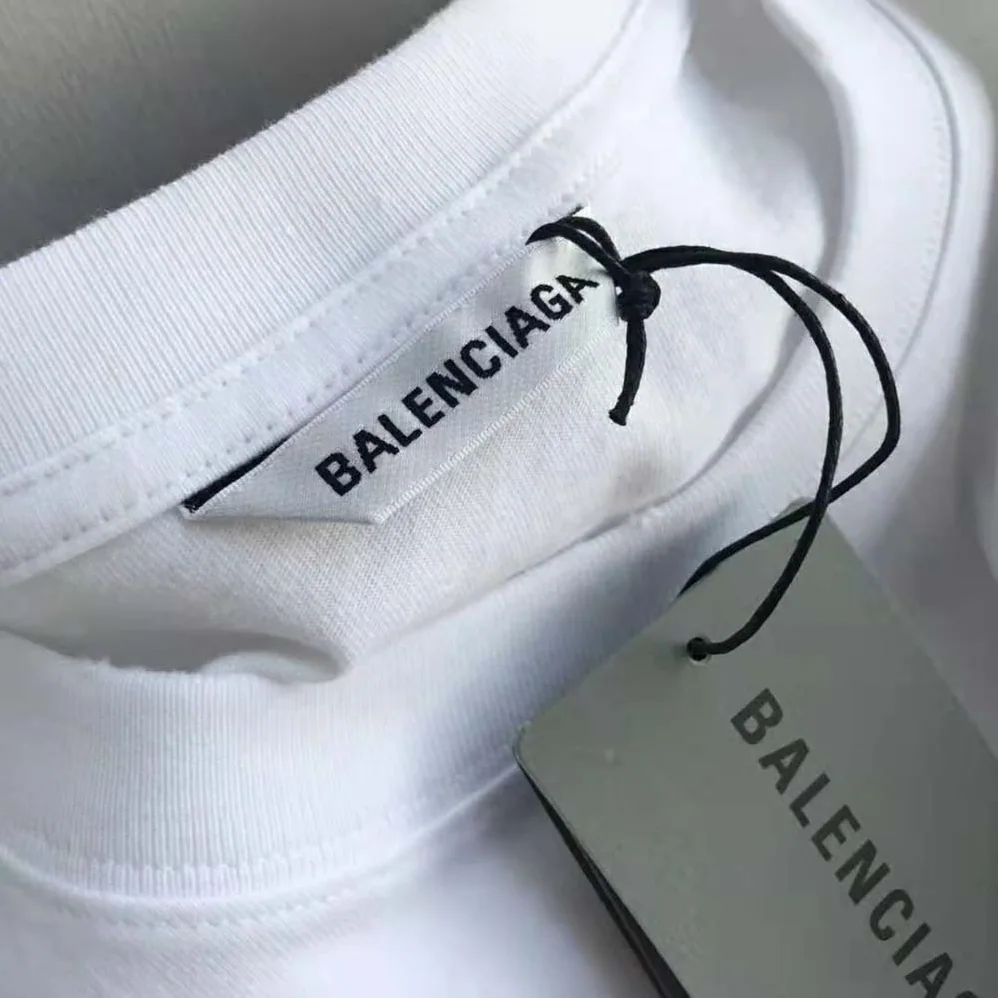 Balenciaga I Love U Medium Fit T-shirt in White Vintage Jersey for Men Balenciaga I Love U Medium Fit T-shirt in White Vintage Jersey for Men