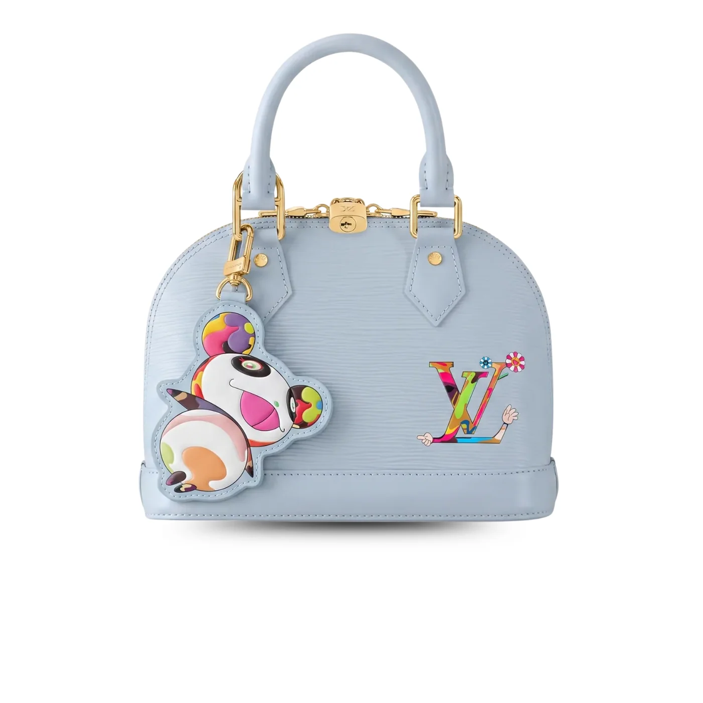Louis Vuitton LV x TM Alma BB Top Handle Bag in Washed Blue Gold Hardware