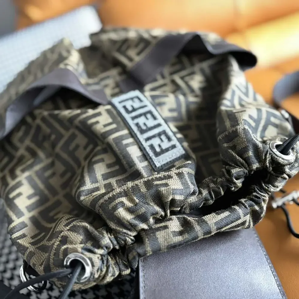 Fendi Strike Medium FF Jacquard Fabric Backpack for Men in Brown Fendi Strike Medium FF Jacquard Fabric Backpack for Men in Brown