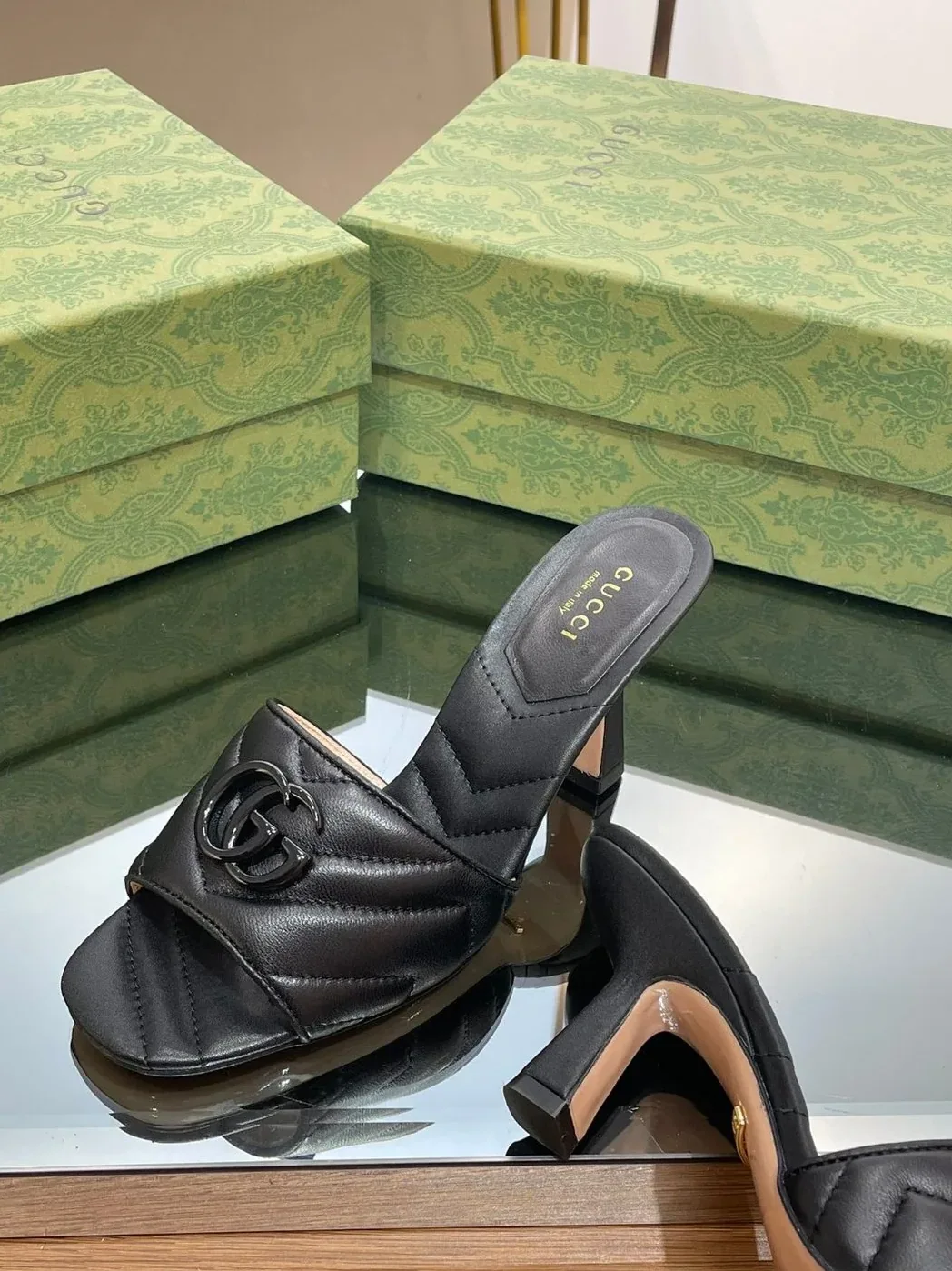 Gucci Double G Slide Sandal Black Gucci Double G Slide Sandal Black