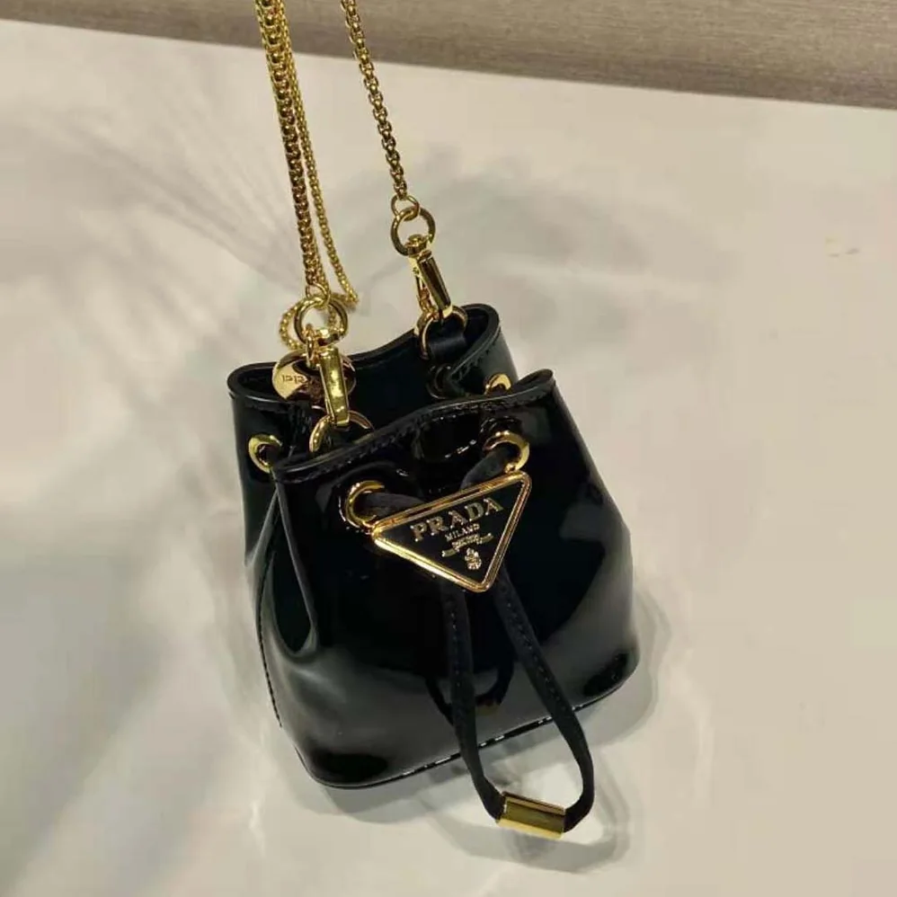 Prada Patent Leather Mini-pouch for Women in Black