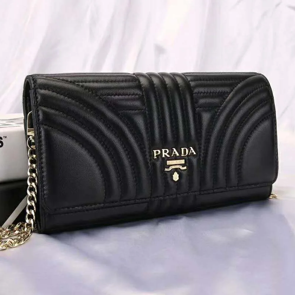Prada Leather Mini Bag in Calf for Women in Black