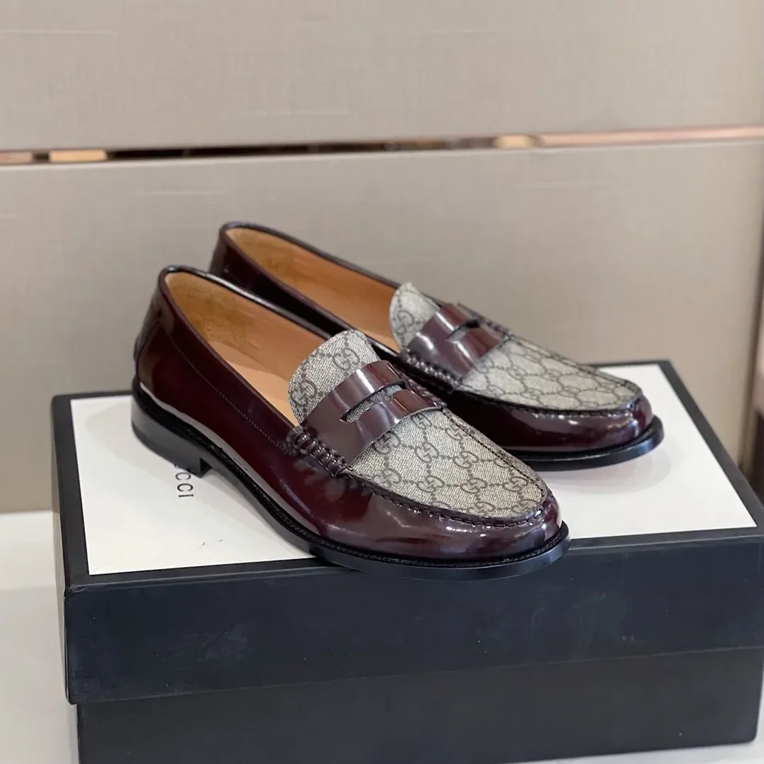 Gucci GG Loafers Horsebit Brown And Beige for Men Gucci GG Loafers Horsebit Brown And Beige for Men