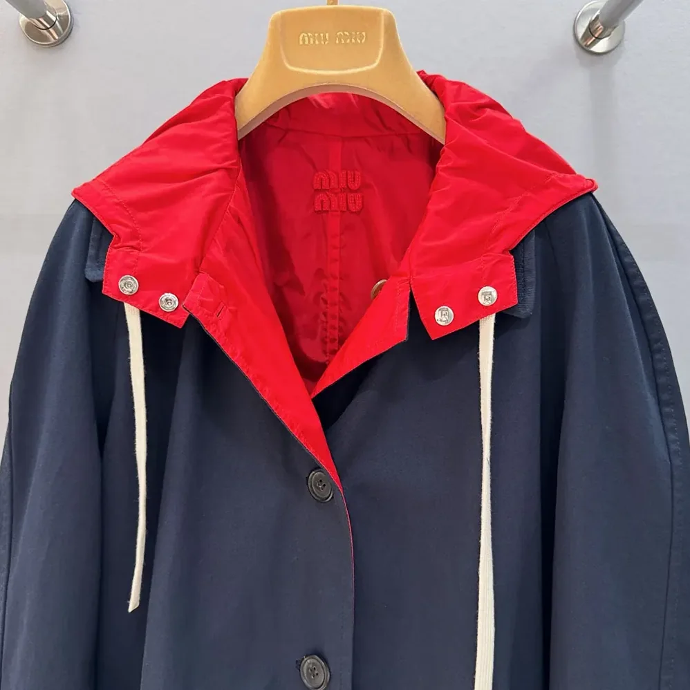 Miu Miu Double-Breasted Kid Mohair And Technical Pongé Jacket for Women Miu Miu Double-Breasted Kid Mohair And Technical Pongé Jacket for Women