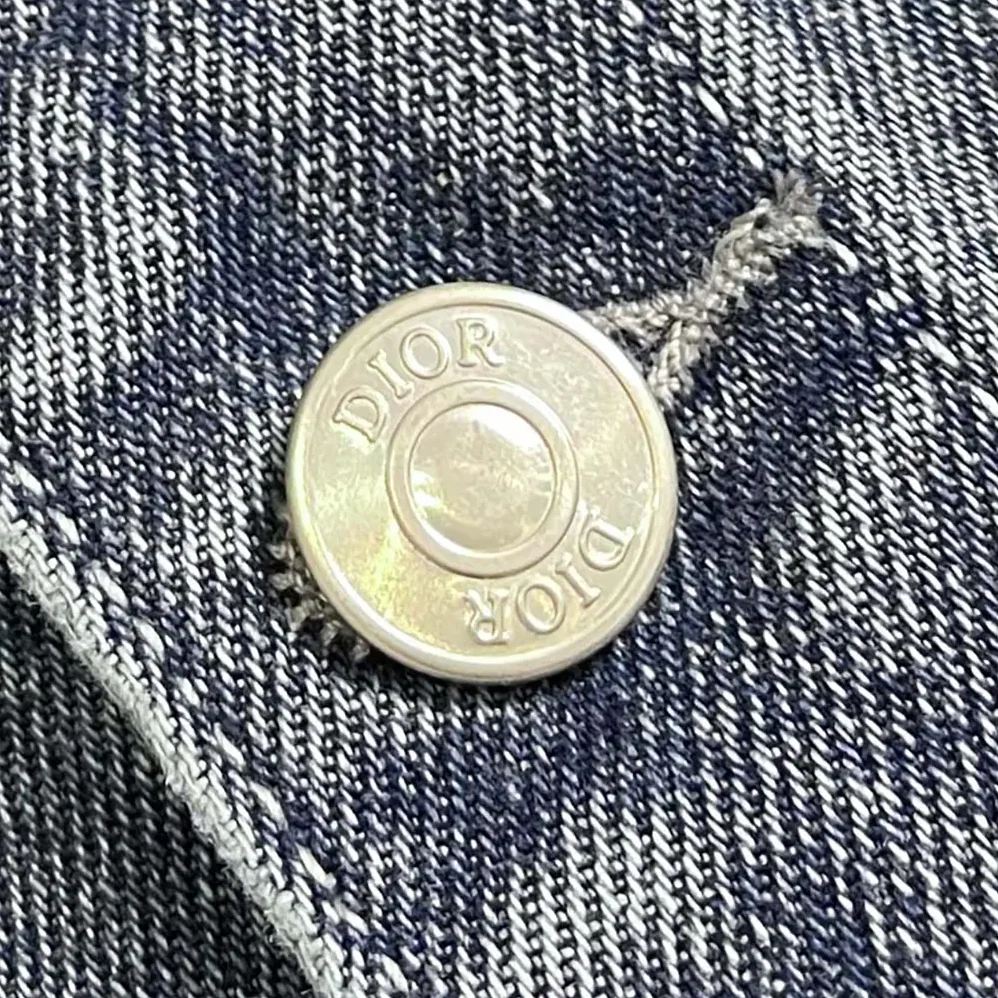 Dior Charm Overshirt Blue Cotton Twill for Men