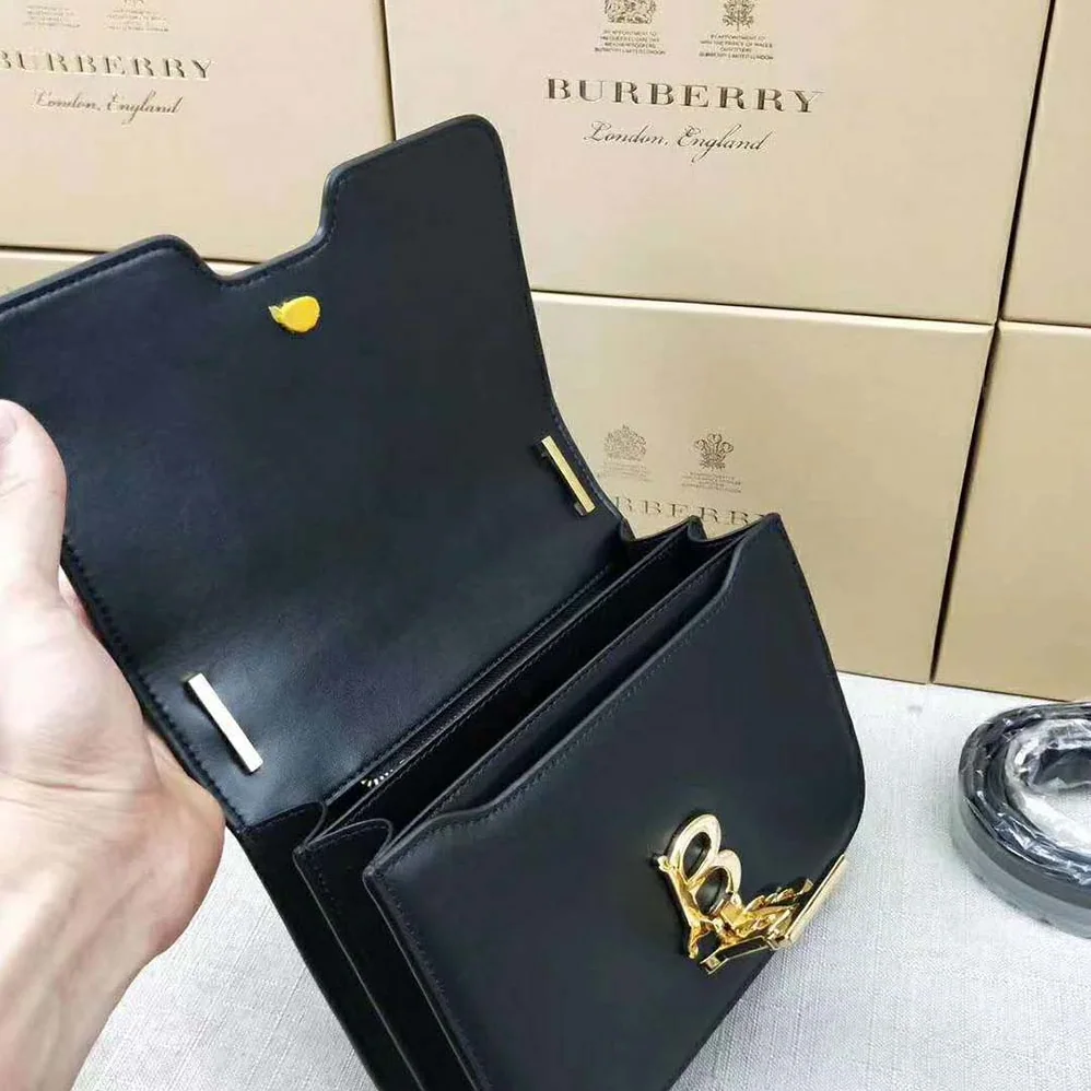 Burberry Small Leather TB Bag for Women in Black Burberry Small Leather TB Bag for Women in Black
