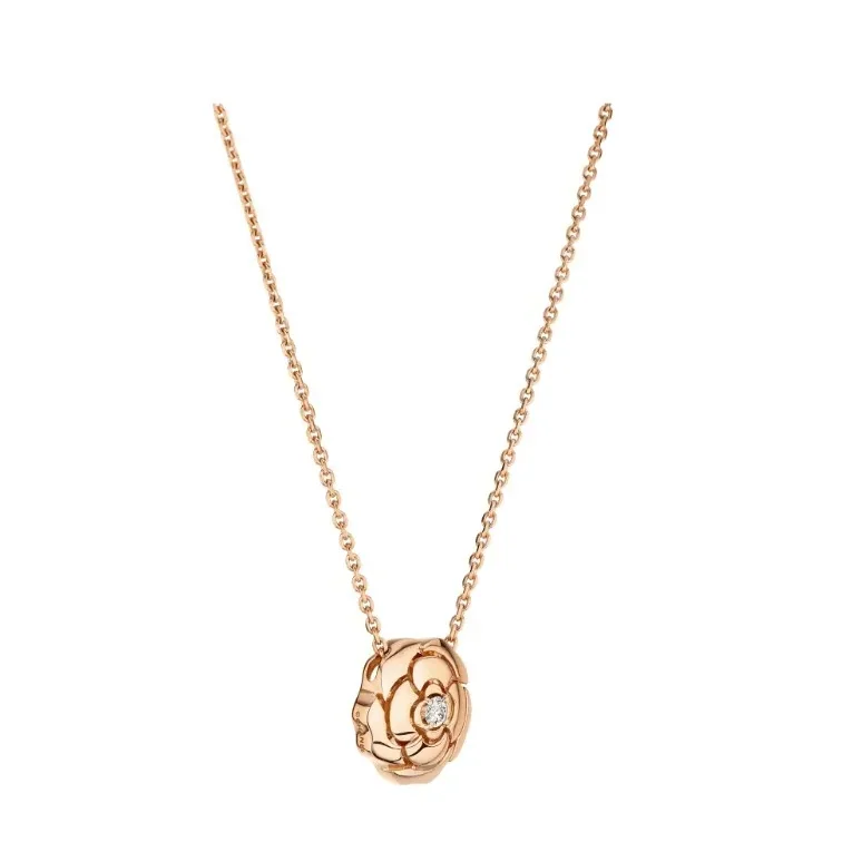 Chanel Extrait De Camélia Necklace Rose Gold Chanel Extrait De Camélia Necklace Rose Gold