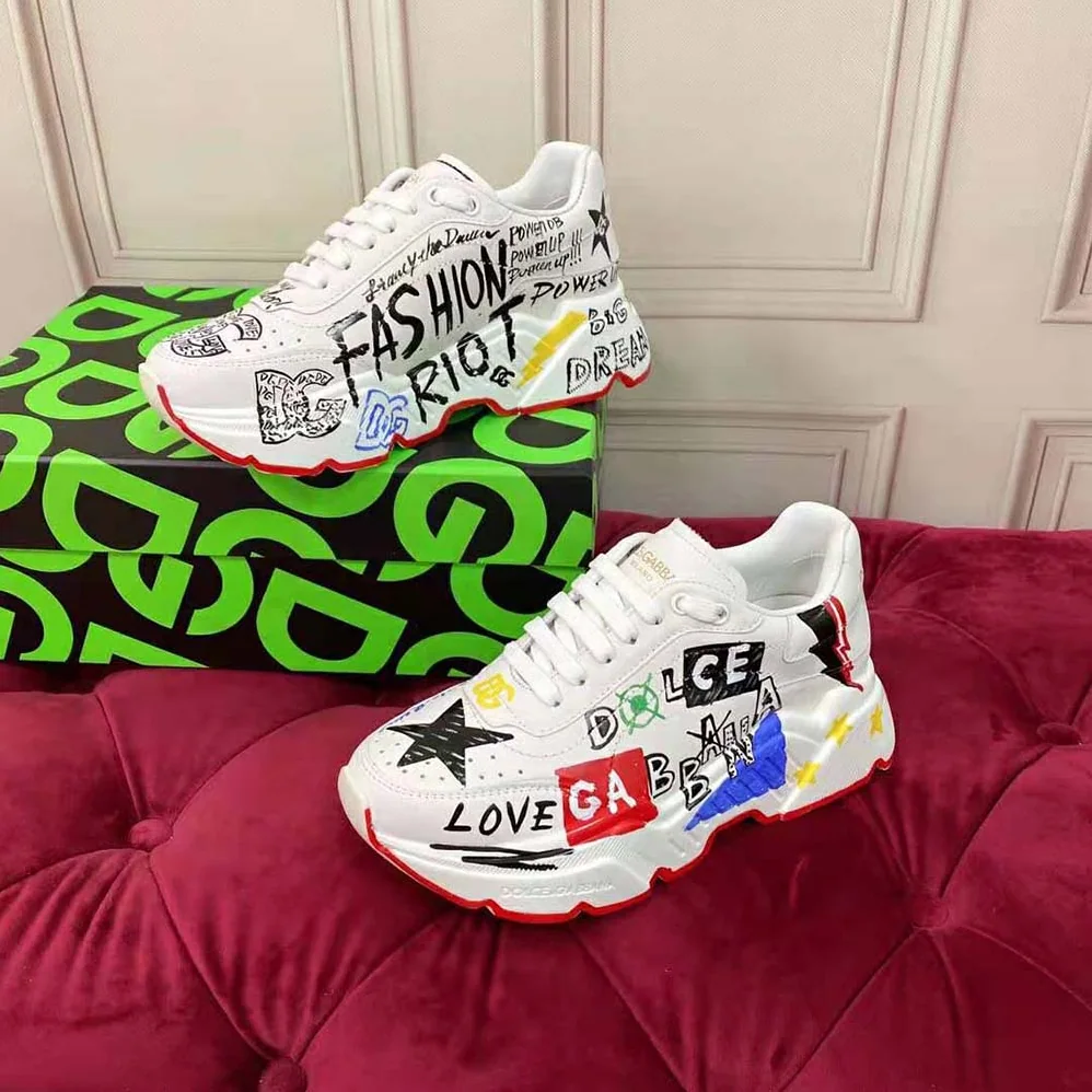 Dolce Gabbana D&G Calfskin Nappa Daymaster Sneakers for Women in Black Dolce Gabbana D&G Calfskin Nappa Daymaster Sneakers for Women in Black