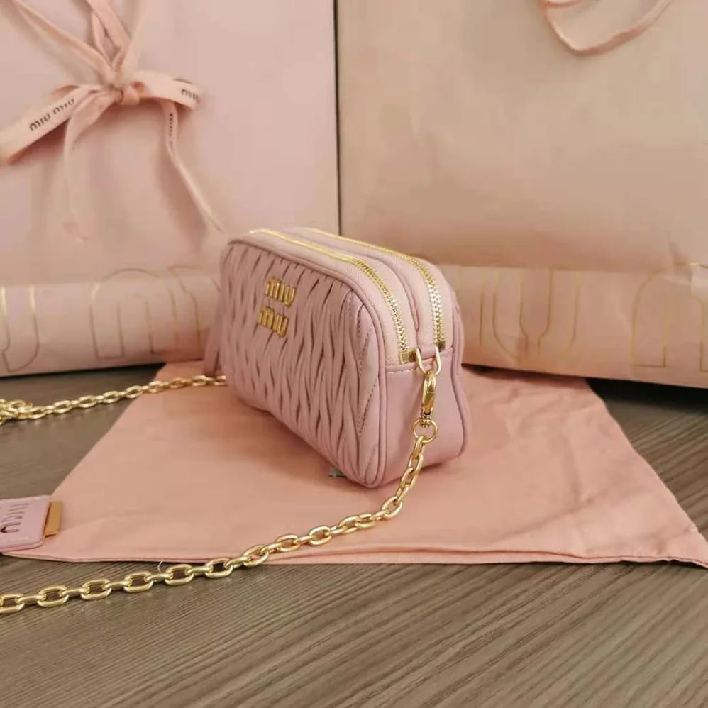Miu Miu Matelassé Nappa Leather Mini-Bag for Women in Pink