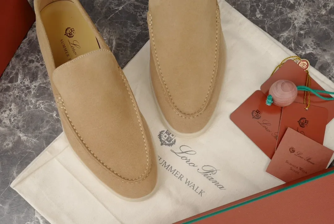 Loro Piana Summer Walk Loafers Light Wood Smoke FAE8124_H755 Loro Piana Summer Walk Loafers Light Wood Smoke FAE8124_H755