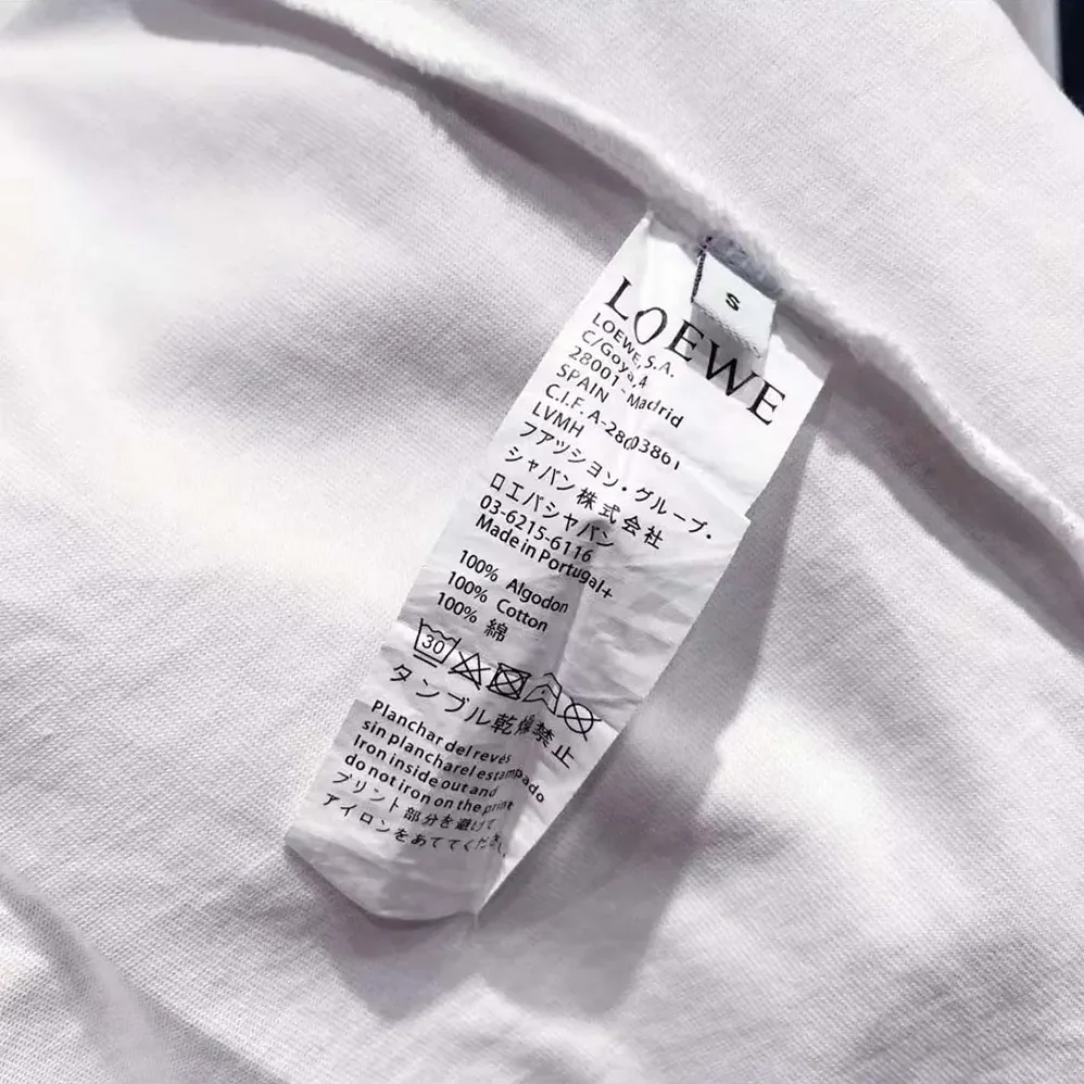 Loewe Relaxed Fit T-shirt in Cotton for Men in White Loewe Relaxed Fit T-shirt in Cotton for Men in White