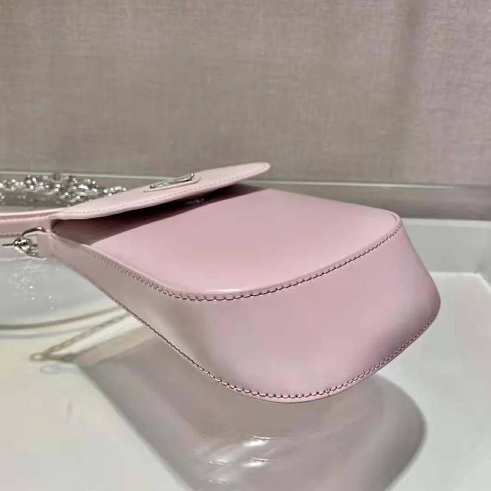 Prada Brushed Leather Mini-Bag for Women in Pink Prada Brushed Leather Mini-Bag for Women in Pink