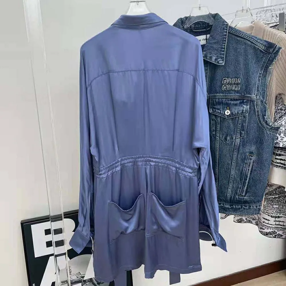 Fendi Jumpsuit Playsuit in Blue Viscose Satin for Women Fendi Jumpsuit Playsuit in Blue Viscose Satin for Women