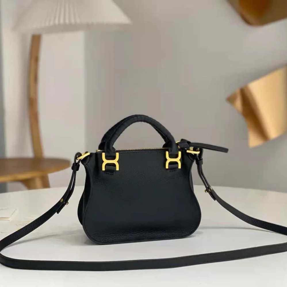 Chloe Marcie Mini Double Carry Bag for Women in Black