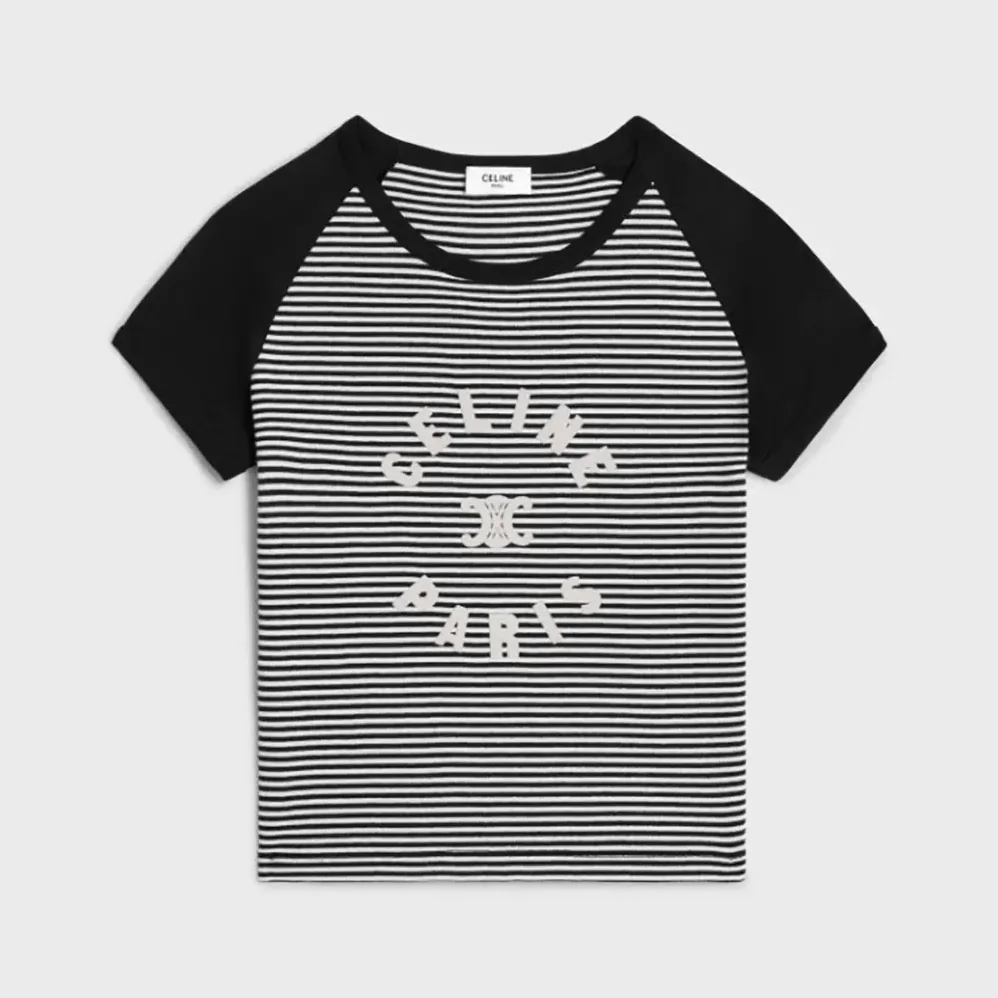 Celine Triomphe T for Women in shirt in Cotton Jersey Celine Triomphe T for Women in shirt in Cotton Jersey