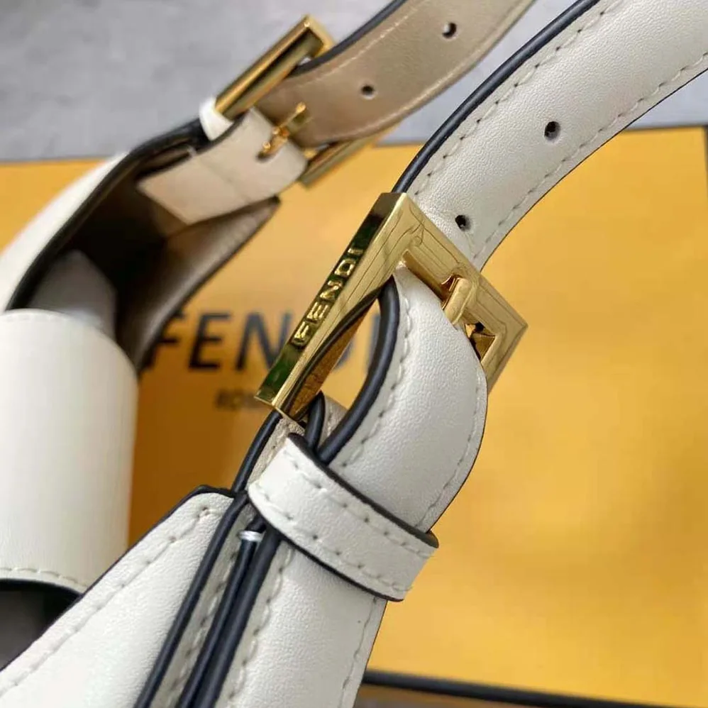 Fendi Cookie White Leather Mini Bag for Women Fendi Cookie White Leather Mini Bag for Women